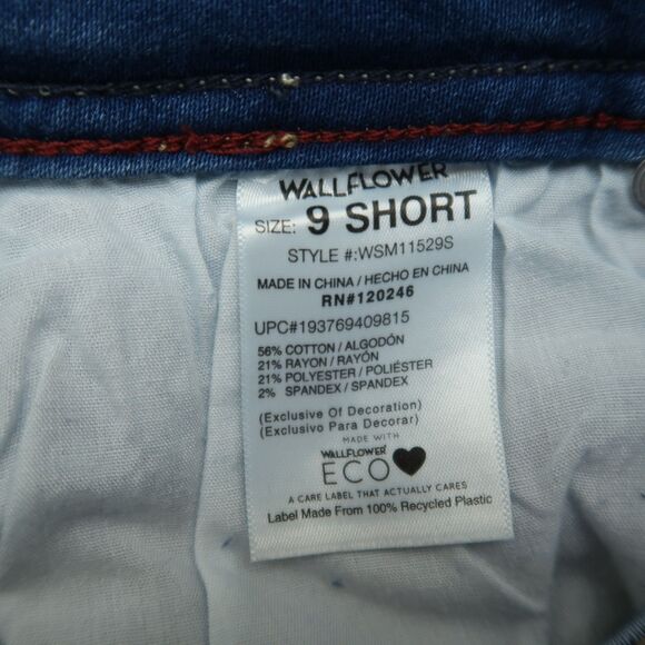 Wallflower Jeans Junior's Size 9 Short Blue Mid-Rise Ultra Fit Skinny 26" Inseam - Picture 8 of 16